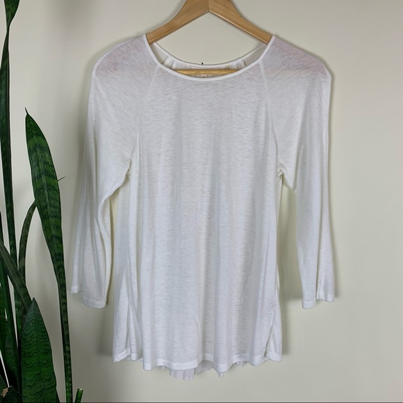 Rebecca Taylor Long Sleeve Top with Pleated Back - Size Small - Picture 2 of 7